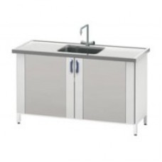 Стол-мойка ЛАБ-PRO МО 150.60.90 VI (1 чаша VITE глубиной 285мм, столешница - VITE с бортиком)
